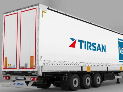 Tirsan Mega Trailer Low-poly 3D model
