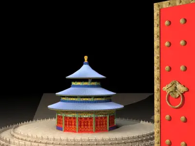 Chinese Beijing temple of heaven  3D model