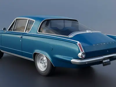 Plymouth Barracuda 1965 3D print model