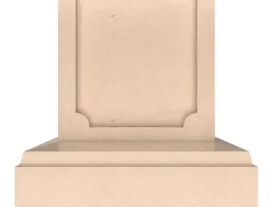 Square Column Pedestal Low-poly 3D model