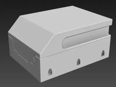 Hard surface part Free low-poly 3D model
