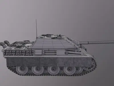 Jagdpanther G1 Tank Destroyer  Low-poly 3D model