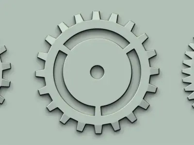 Gear VDM and IMM Brushes Pack  Low-poly 3D model