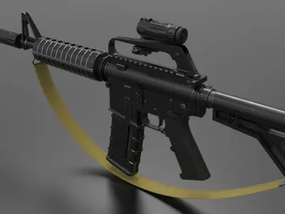 m16A2 Fps - Tps Low-poly 3D model