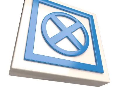 Warning Symbol Pilus Low-poly 3D model