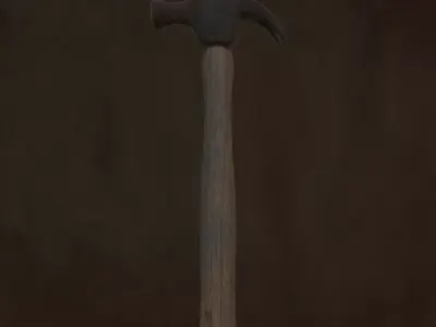 Rusty Hammer Tool Low Poly Game Ready Prop PBR Asset Low-poly 3D model