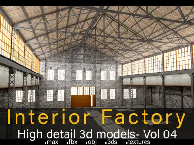Interior Factory- Vol 04- High detail 3d models Low-poly 3D model