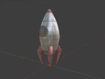 Spaceship Cartoon Low-poly 3D model by me-emre-ugur