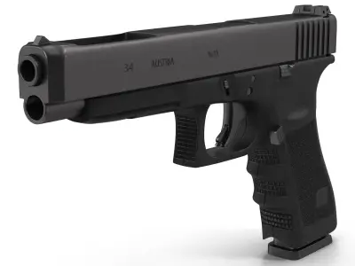 Generic Competition Pistol Black 3D model