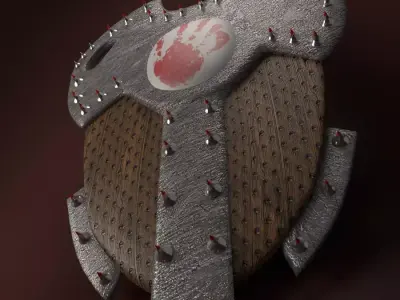 Spiked shield 3D model