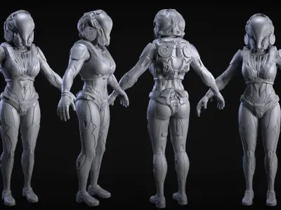  Sci-Fi Armor 8 Sculpt 3D model
