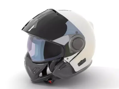 Futuristic Motorcycle Helmet Model Pack Low-poly 3D model purchase
