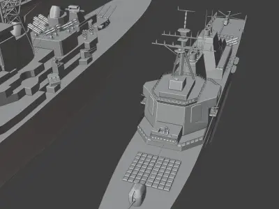 Lowpoly boats 3D model