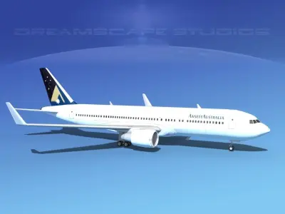 Boeing 767-300 Ansett 3D model