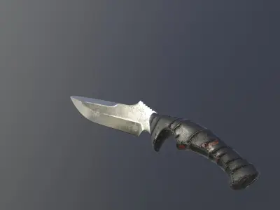 Realistic Military Knife 01 Low-poly 3D model