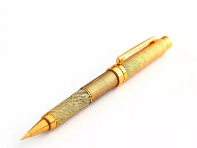 Golden Tactical Pen model pack Low-poly 3D model