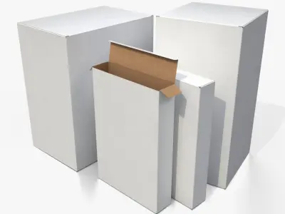  Tuck Top Boxes - White Tall Variants Set 