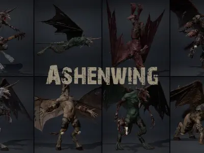 Flying Beasts Bundle Part 1 3D Model Pack