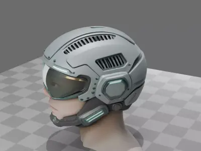 Sci-Fi Helmet 3D model purchase