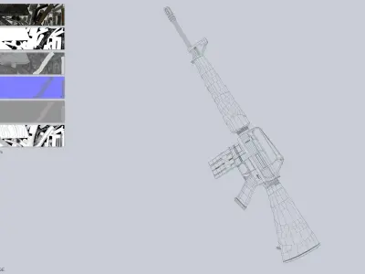 M16A1 Bandage Camouflage Low-poly 3D model