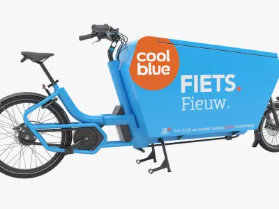 Cool Blue Delivery Bike 3D model