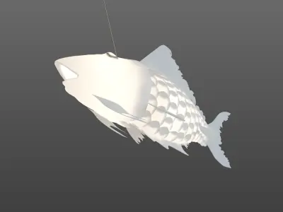 Japanese Style Fish Shape Lamp 3D model