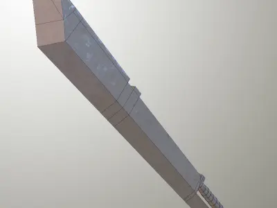 PBR Lowpoly Fantasy Sword Low-poly 3D model