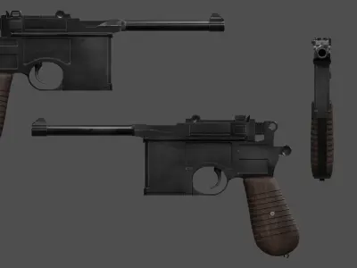 Mauser C96 Gun 3D model
