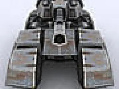 Sci-Fi Tanks collection Low-poly 3D model