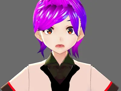 MILITARYGIRL ASUNA Low-poly 3D model