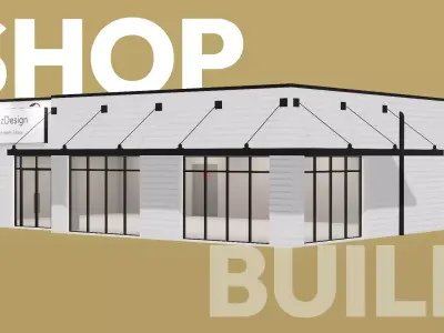 Shop Building Low-poly 3D model