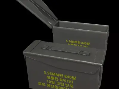 ROK Army AmmunitionBox Low-poly 3D model