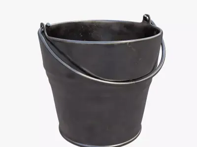 Bucket metal - transparent 3D model