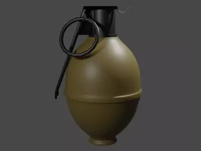 Game ready low poly grenade Free low-poly 3D model
