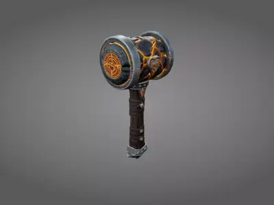 Stylized Lava Magma Warhammer 3D model
