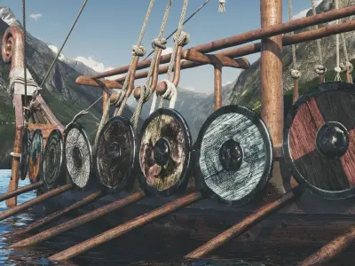 TKs Viking Longboat V2 3D model