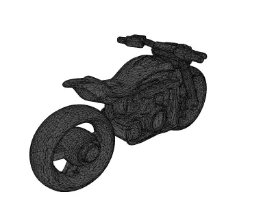 Futuristic Hoverbike Engine Blue 3D model
