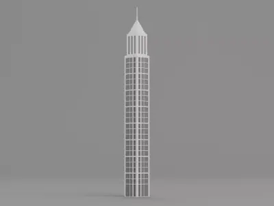 Paper Skyscraper V12 Low-poly 3D model