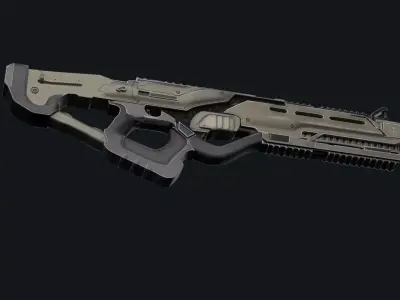 3D Sci-Fi Rifle Gun 3D model