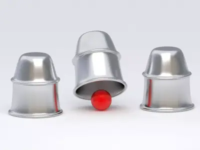 Ball Guessing Game Silver 3D model