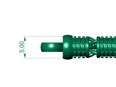 5 Size Stylish antique chain with patterns 3D Model Pack