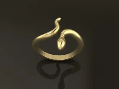 Dainty Snake  Ring Band Mix Size 3D print model