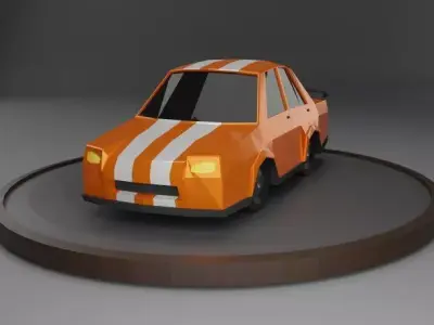 Lowpoly Sports Car Free low-poly 3D model