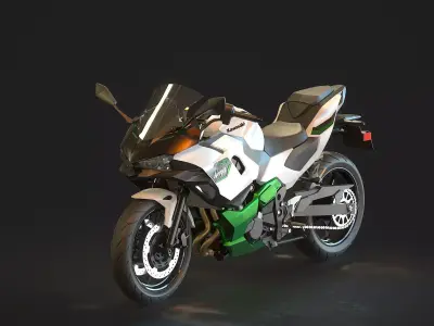 Base model Kawasaki Ninja 7 Hybrid 2024 3D model