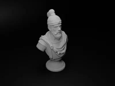 Ottoman Soldier Bust Chess 3D print model order