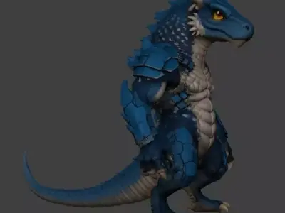 Dragon azul legendario 3D print model