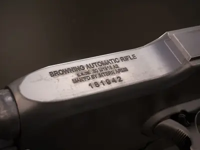 M1918 BAR gun Low-poly 3D model