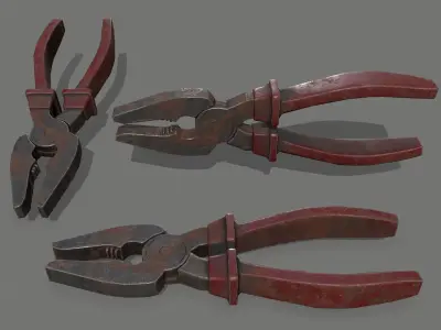 nippers pliers Low-poly 3D model