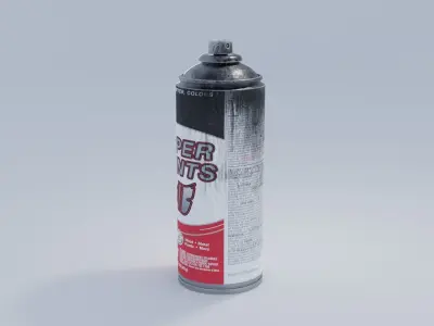 Spray Paint Can 4K and 2K Textures Low-poly 3D model