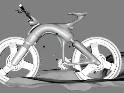BZZZ BIKE CONCEPT by MBK 1993 Low-poly 3D model